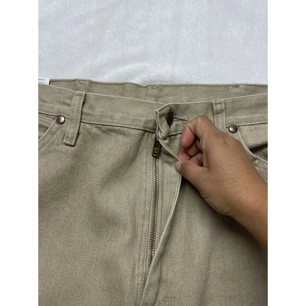 Wrangler Cowboy Cut Jeans 13MWZ Original Fit Tan Denim Men’s 36x34 Rodeo Western